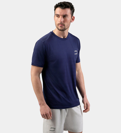 MEN'S PERFORATED SPORTS T-SHIRT - NAVY